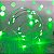 Kit com 50 Fio de fada Cordão Cobre 200 LED 10M Pilha AA Verde - Imagem 1