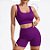 Conjunto Fitness Feminino Short Canelado Sem Costura com Top Bojo Removível Academia Treino Yoga - Imagem 5