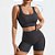 Conjunto Fitness Feminino Short Canelado Sem Costura com Top Bojo Removível Academia Treino Yoga - Imagem 6