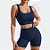 Conjunto Fitness Feminino Short Canelado Sem Costura com Top Bojo Removível Academia Treino Yoga - Imagem 7