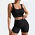 Conjunto Fitness Feminino Short Canelado Sem Costura com Top Bojo Removível Academia Treino Yoga - Imagem 8
