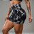 Shorts Feminino Academia Marmorizado Zero Transparencia Cintura Alta Levanta Bumbum - Imagem 2