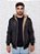 Jaqueta Masculina Dupla Face Com Capuz Bege e Preto - Imagem 4