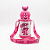Garrafa Infantil Térmica Angel Stitch Rosa com Alça Tiracolo 450ml - Imagem 1