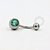 BZ08 Navel Tradicional CZ Turquesa Aço 316L - Imagem 1