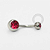 BZ11 Navel Tradicional CZ Fúcsia Aço 316L - Imagem 1