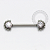 PB138 Nipple CZ 9 Esferas Push Pin Aço 316L - Imagem 1