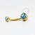 PVD100 Navel Zircônia Flat Aço PVD Gold - Imagem 3