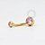 PVD100 Navel Zircônia Flat Aço PVD Gold - Imagem 2