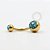 PVD101 Navel Tradicional Zirconia PVD Gold - Imagem 4