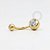 PVD101 Navel Tradicional Zirconia PVD Gold - Imagem 1