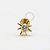 PVD105 Labret Estrela 8 Pontas CZ Aço PVD Gold - Imagem 1