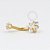 PVD109 Navel Estrela CZ Aço PVD Gold - Imagem 1
