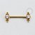 PVD119 Nipple CZ Esferas Rosca Interna Aço PVD Gold - Imagem 1