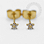 PVD122 Brinco Flor Delicada Aço PVD Gold - Imagem 1