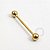 PVD18 Barbel 1.6mm Aço PVD Gold - Imagem 1