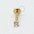 PVD19 Labret Zirconia Aço PVD Gold - Imagem 1