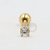 PVD25 Microbell Reto Zirconia Aço PVD Gold - Imagem 1