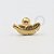 PVD34 Microbell Reto Pena Aço PVD Gold - Imagem 1