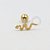 PVD35 Microbell Reto Cobra Aço PVD Gold - Imagem 1