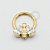PVD41 Segmento Abelha CZ Aço PVD Gold - Imagem 1