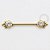 PVD60 Nipple CZ Esferas Rosca Interna Aço PVD Gold - Imagem 1