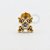 PVD70 Labret CZ Esferas 4 Cantos Aço PVD Gold - Imagem 1