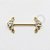 PVD73 Nipple Cluster CZ Rosca Interna Aço PVD Gold - Imagem 1