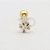 PVD75 Microbell Reto Estrela CZ Aço PVD Gold - Imagem 1