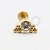 PVD80 Labret CZ Esferas Laterais Aço PVD Gold - Imagem 1