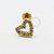 PVD88 Labret Coração Zircônias Aço PDV Gold - Imagem 1