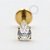 PVD97 Labret Gota Zirconia Aço PVD Gold - Imagem 1