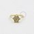 AR45 Argola Fina Floco de Neve CZ Banho Ouro - Imagem 1