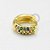 AR59 Segmento Clicker Cravejada Cores Banho Ouro - Imagem 1