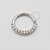 ARA29 Argola Cravejada  Frontal Banho Rodio - Imagem 1