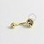 BN01 Navel tradicional Zirconia Banho Ouro - Imagem 1