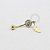 BN11 Navel Zirconia Pingente Pena Banho Ouro - Imagem 1
