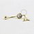 BN14 Navel CZ Pingente Calda Baleia Banho Ouro - Imagem 1