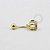 BN15 Navel Piercing Coroa CZ Banho Ouro - Imagem 1