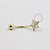 BN18 Navel  Flor Zirconia Banho Ouro - Imagem 1
