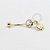 BN19 Navel Pingente CZ Concha Banho Ouro - Imagem 1