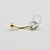 BN20 Navel Coração Zirconia Banho Ouro - Imagem 1
