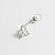 BN25 Navel Borboleta Zirconia Banho Ródio - Imagem 1