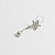 BN27 Navel Flor Zirconia Banho Ródio - Imagem 1