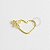CR09 Daith Coração Fino Laço Banho Ouro - Imagem 1
