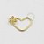CR15 Daith Coração Fino Flor de Lotus Banho Ouro - Imagem 1