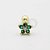 MB06 Microbell Reto Flor Verde Banho Ouro - Imagem 1