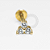 MB100 Labret Trinity CZ Banho Ouro - Imagem 1