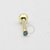 MB33 Microbell Turquesa P Banho Ouro - Imagem 1