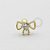 MB36 Microbell Laço Zirconia Banho Ouro - Imagem 1